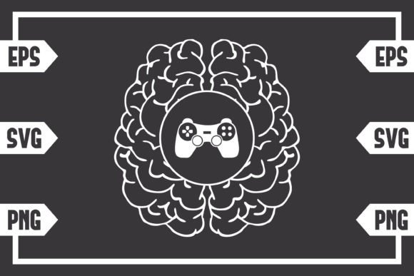 Brain Gaming Controller Graphics for Crafts