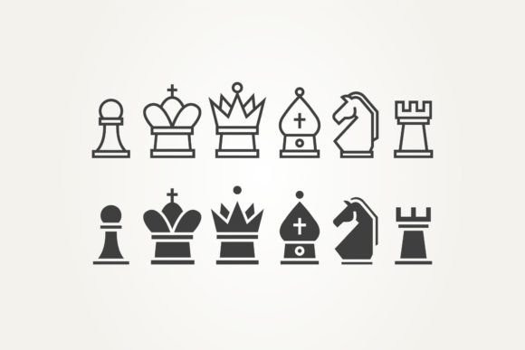 Chess Piece Graphics & Logos for Crafters