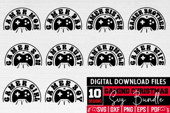 Gaming Christmas Bundle: Graphics for Crafts