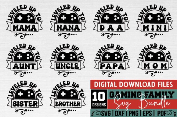 Gaming Family Svg Bundle: Graphics for Crafts