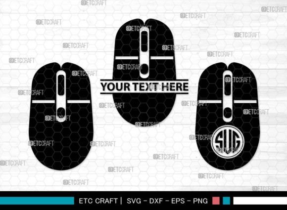 Gaming Mouse Silhouette for Graphics & Crafts