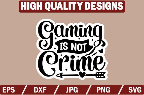 Gaming Sticker Design for Crafts & Graphics