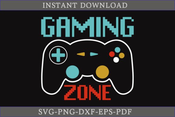 Gaming Zone Gamer SVG: Graphics for Crafts