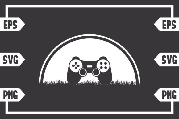 Half Circle Gaming Controller Graphics for Crafts