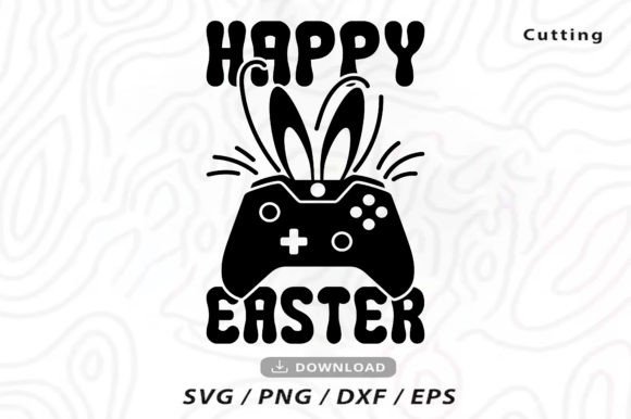 Happy Easter Bunny Gaming Svg: Graphics for Crafts