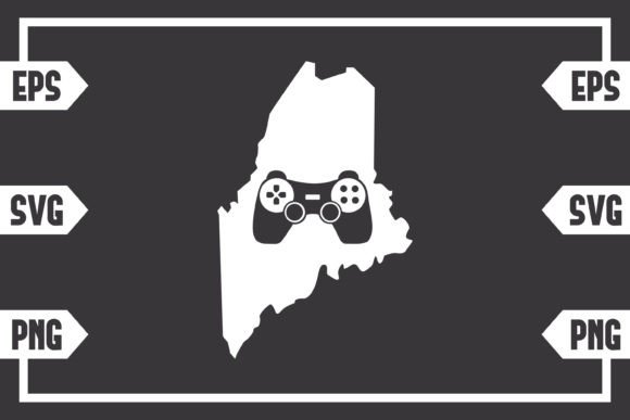 Maine Gaming Controller Graphics for Crafts