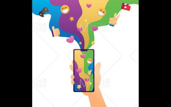Smartphone Entertainment Illustration: Premium Graphics