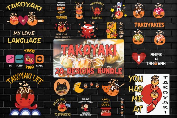 Takoyaki SVG 20 Designs: Fresh Graphics for Print Templates