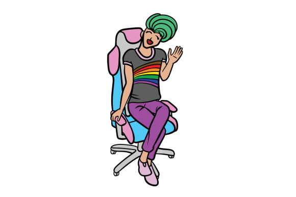 Vibrant Gaymer Chair for Crafts and Video Games
